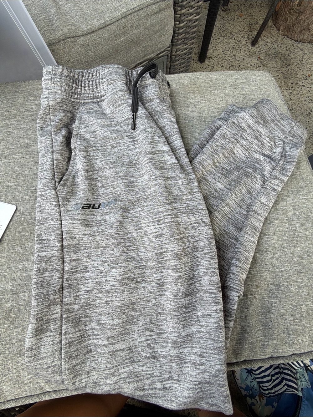 Kids Gray Heather Jogger Sweatpants — Athletic Comfort Bauer youth xl